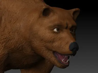 Grizzly Bear Low-poly 3D model
