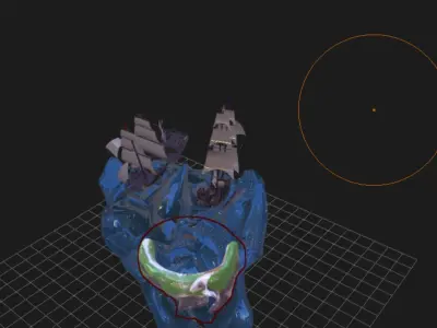 Floating Island Ships Free 3D model