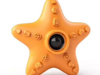 Starfish Camera Design 3D Model Low-poly 3D model