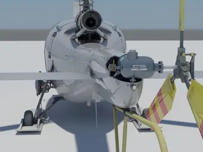 Alouette III Helicopter 3D model