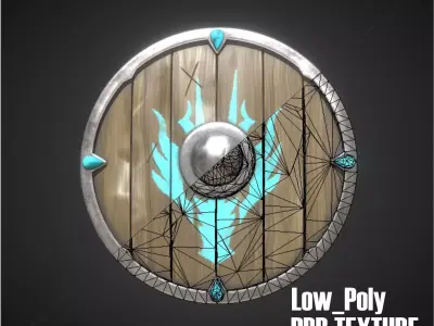 Dragon Shield  Low-poly 3D model