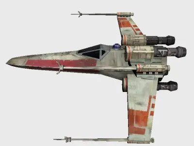 Xwing Starfighter Low-poly 3D model