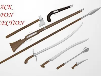 Cossack weapon collection Free 3D model