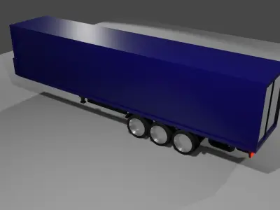 A set of trailers for trucks Low-poly 3D model