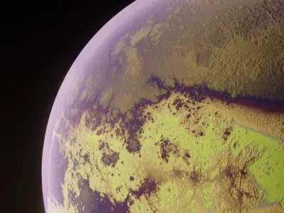 Planet Space Ready to game  Low-poly 3D model 3