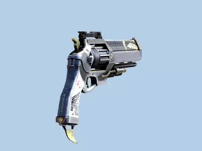 HAWKMOON GUN Low-poly 3D model