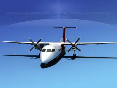 DeHavilland DHC-8-Q300 Australia Customs 3D model
