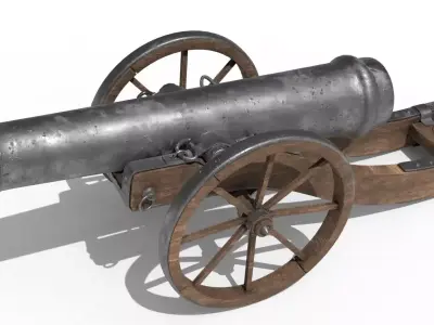 Field cannon Free 3D model