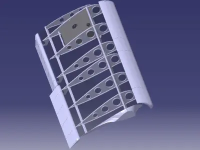 STOL CH 701 Aircraft Wing Structure 3D model