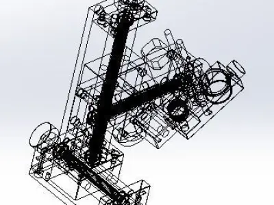 four axis with platform 3D model