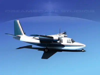 Rockwell Aero Commander 560 V17 3D model