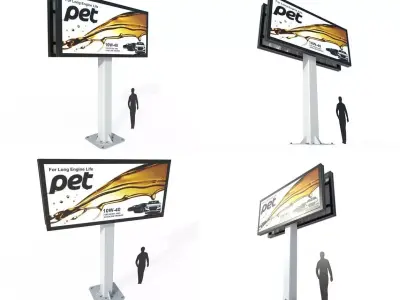 Billboard M2 Low-poly 3D model