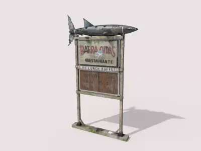 Restaurant Sign 3D model