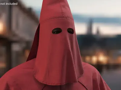 Red Mask Ku Klux Klan 3D model