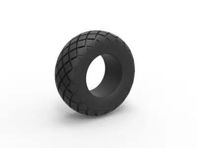 Offroad tire 29 Scale 1 to 25 3D print model