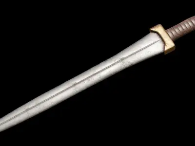 Greek Sword Xiphos 01 Low-poly 3D model