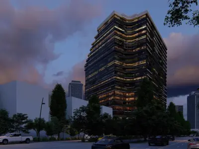 Residential Tower 3D model
