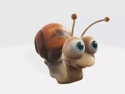 Cartoon snail 3D model