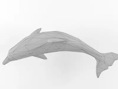 Low Poly Dolphin Low-poly 3D model