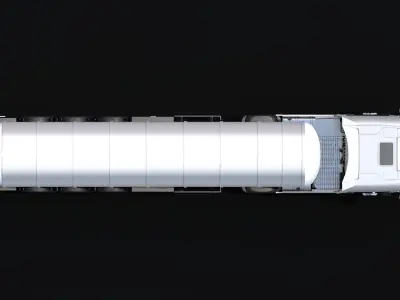 2018 DAF 106 XF EURO 6 4X2 Tank Trailer Low-poly 3D model
