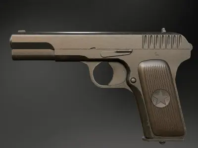 TT33 Tokarev Low-poly 3D model