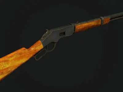 Winchester Rifle - Low Poly Game Ready Low-poly 3D model