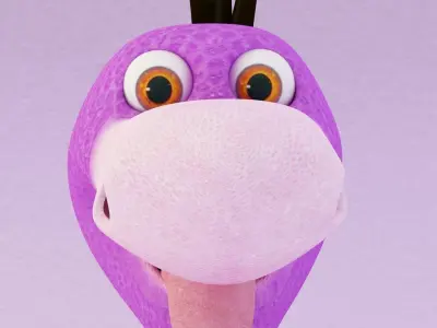  CARTOONIST DINOSAUR CHARACTER Low-poly 3D model