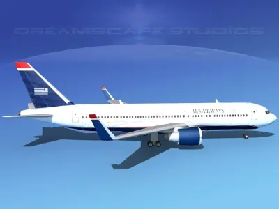 Boeing 767-300 US Air 3D model