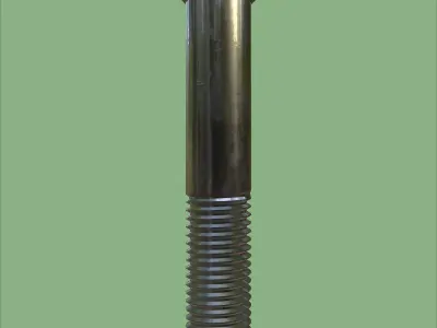 Steel Stained M12 Bolt Allen Counter Sink PBR 4K 3D model