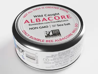 Canned Solid White Albacore 3D model