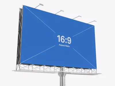 Billboard Low-poly 3D model
