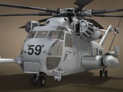 CH-53 Super Stallion Military Helicopter 3D model