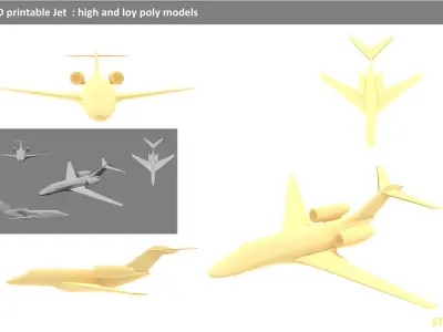 business jet 3D print model