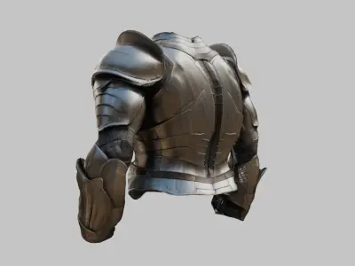 Stylized Medieval Armor Muscular Anatomy Standalone Model Low-poly 3D model