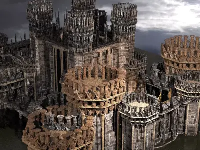 Elden Ring Inspired Castle 2 Kitbash 1 3D model