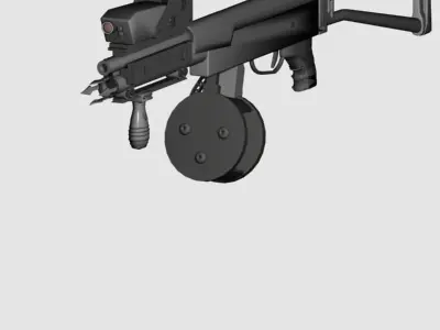 Weapon Collection rifle with scope 3D model
