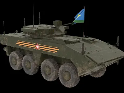 VPK-7829 Bumerang Green Dirt Logo Low-poly 3D model