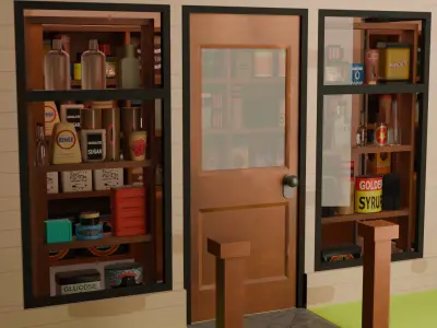 General Store Low-poly 3D model