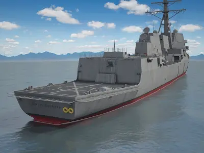 USS Forrest Sherman DDG98 Destroyer 3D model