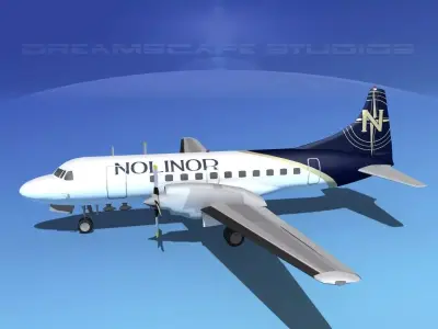 Convair CV-580 Nolinor Cargo 3D model