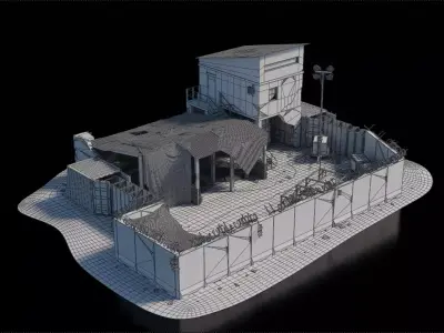 Warzone - Temp Garage 3D model