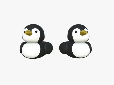 Slippers J01 Penguim Bird - Costume Character Design Low-poly 3D model
