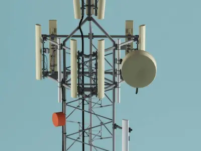 Telecommunication Towers collection 3D model