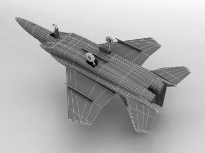 F-15C Eagle Military Jet Aircraft Low-poly 3D model