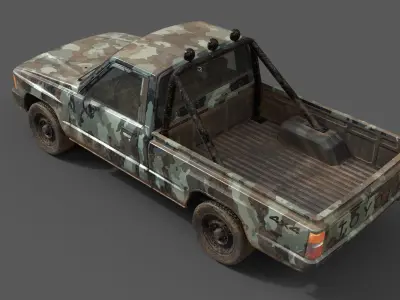 Toyota Hilux 1983-8 Camouflage Pack Low-poly 3D model