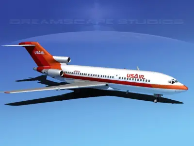 Boeing 727-100 US Air 3D model