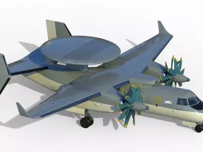 Yak-44 3D model