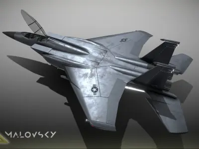 McDonnell Douglas F-15 Eagle Game model Low-poly 3D model