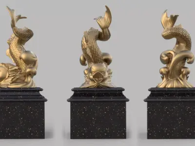 Ao Fish sculpture 3D model