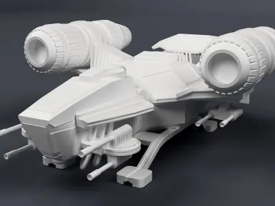 Spaceship combat 3D model